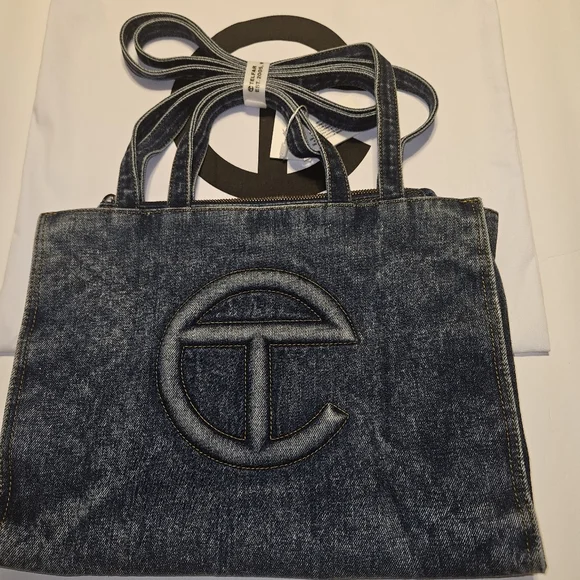 Telfar- Medium Denim Shopper - Blue - Picture 13 of 16